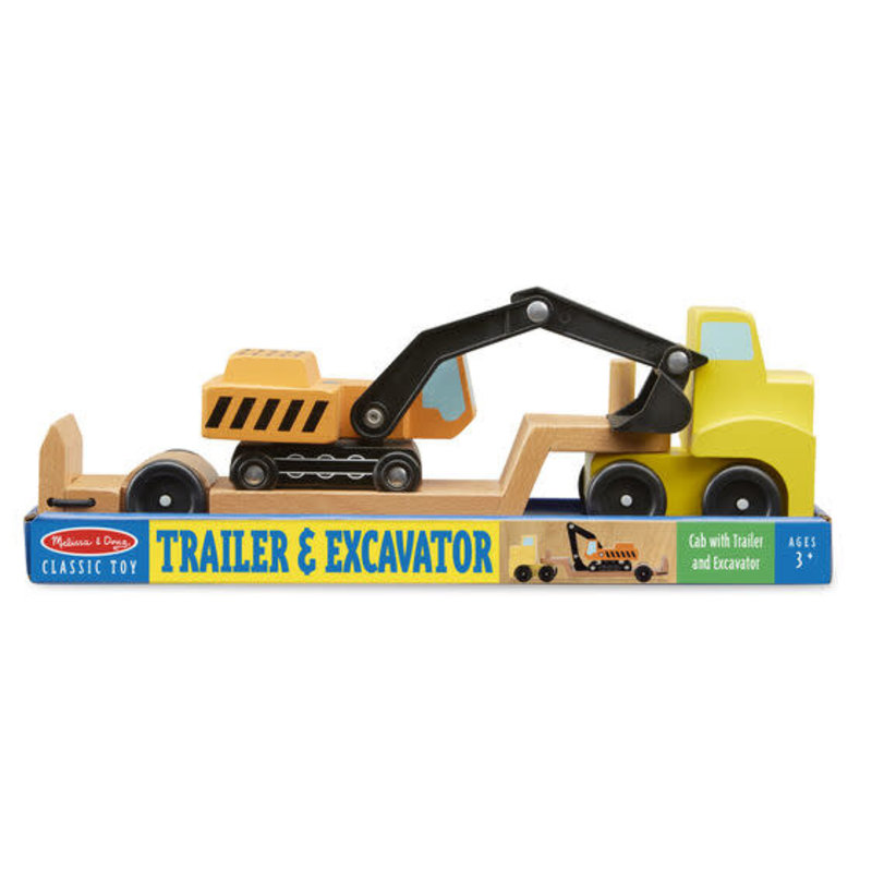 Melissa & Doug x Trailer & Excavator