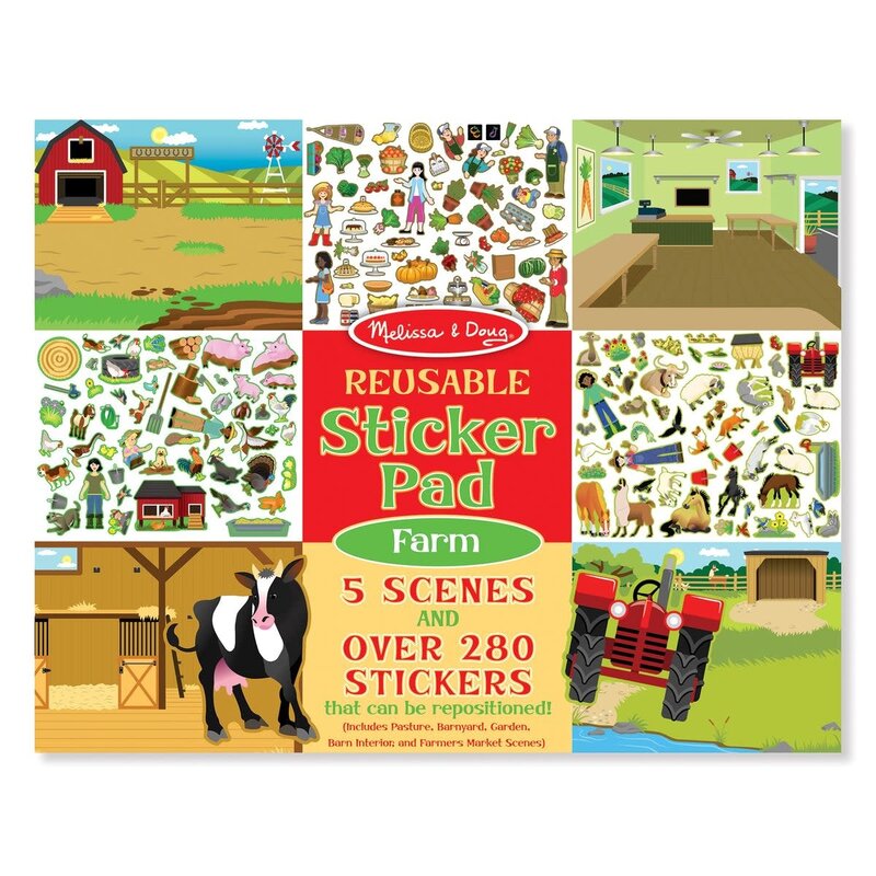 Melissa & Doug Reusable Sticker Pad - Farm