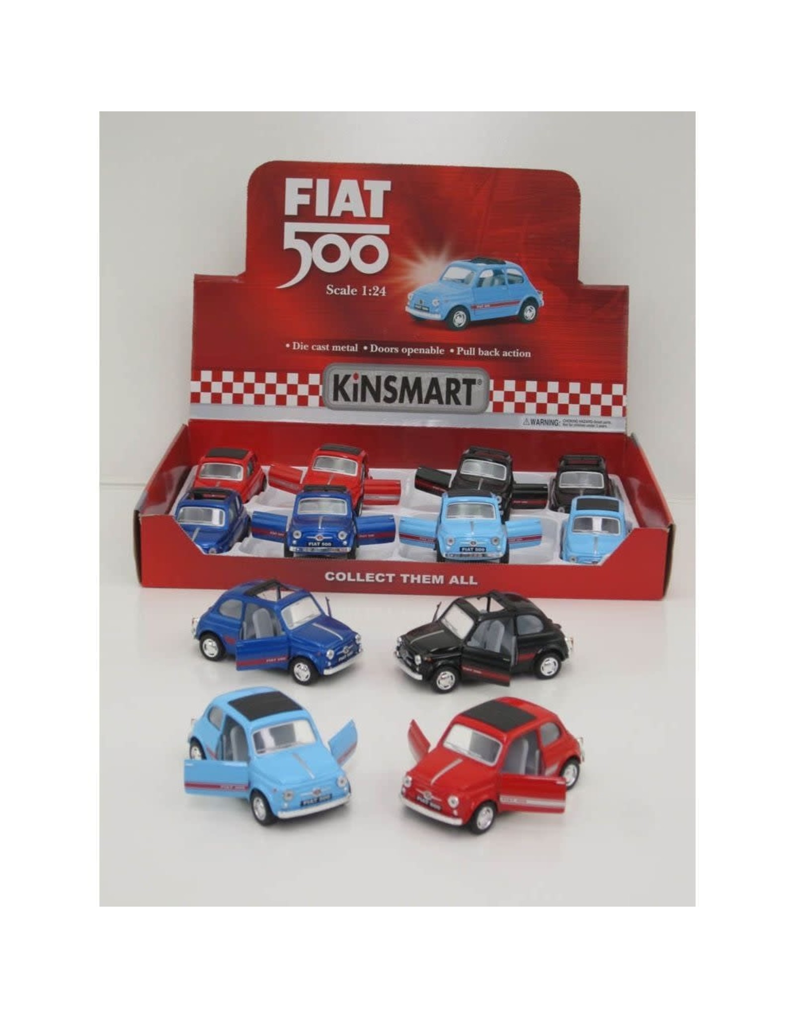 The Toy Network Die Cast Pullback Fiat 500