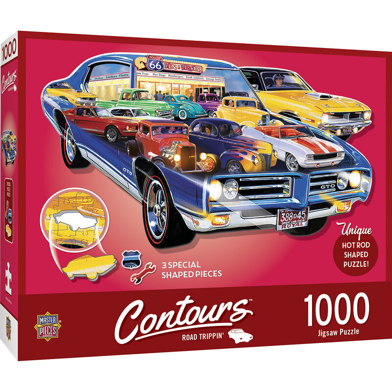 MasterPieces Countours - Hot Rod 1000pc Shaped Puzzle