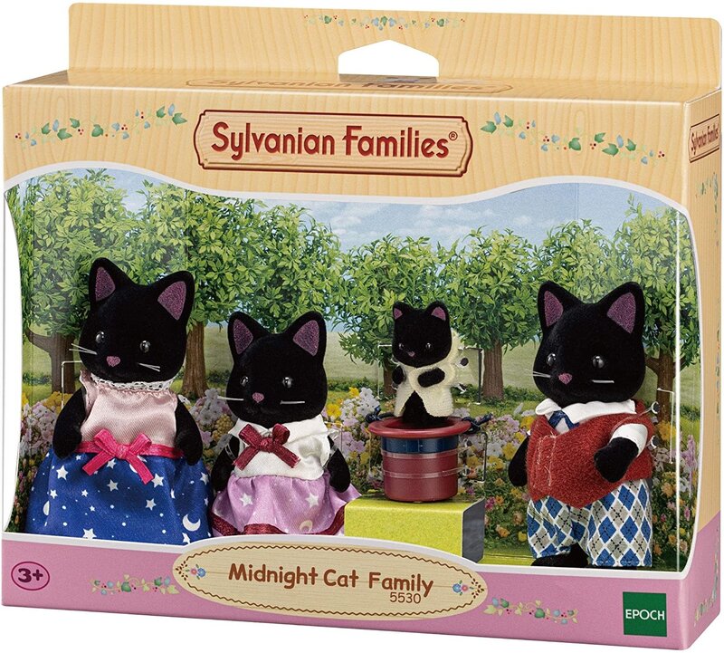 Calico Critters Midnight Cat Family