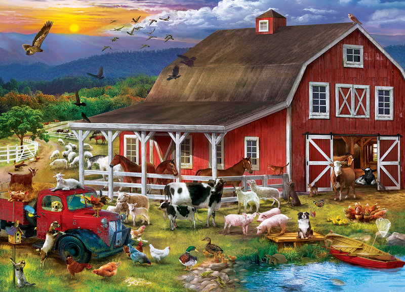 MasterPieces Farm & Country - Barnyard Crowd 1000pc Puzzle