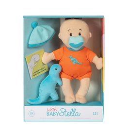 Manhattan Toy Wee Baby Tiny Dino Set Peach with Brown Hair