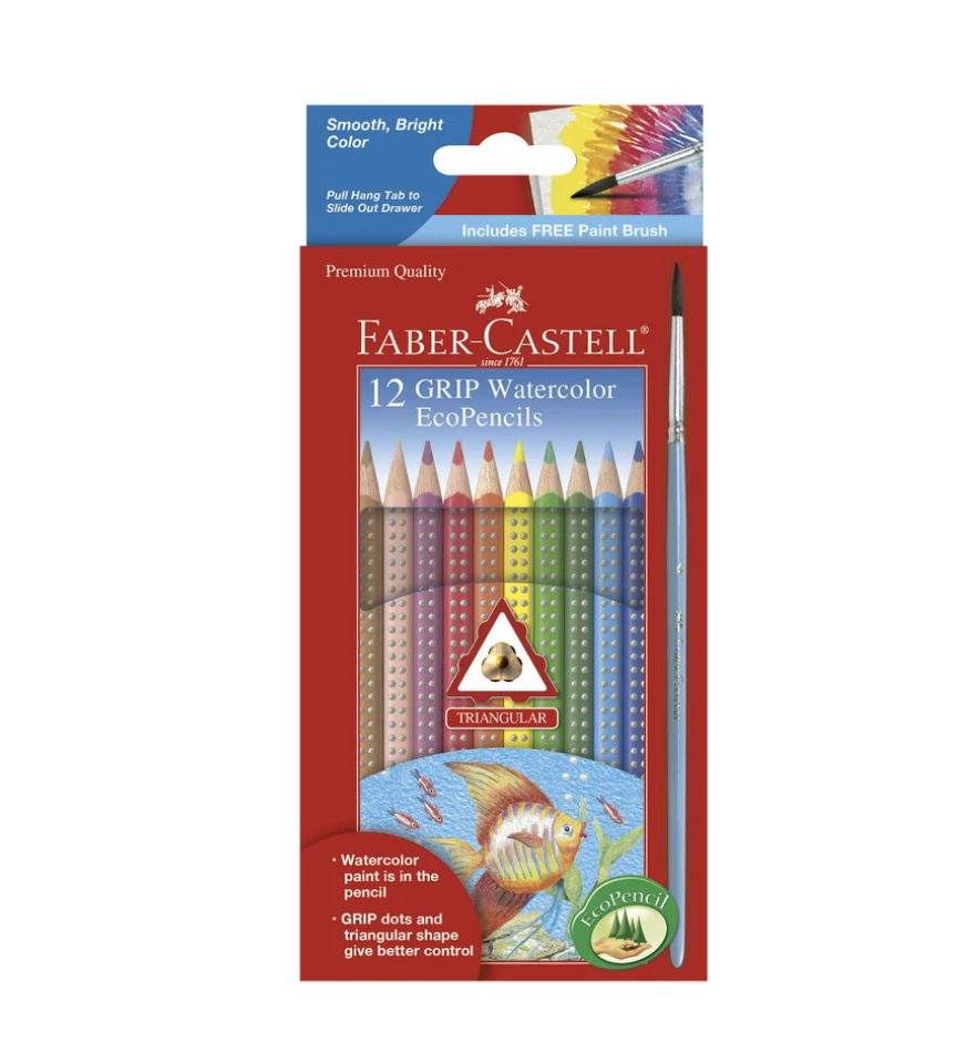 Faber-Castell 12ct Grip Watercolor EcoPencils