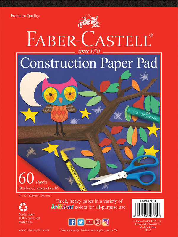 Faber-Castell Construction Paper Pad 9" x 12