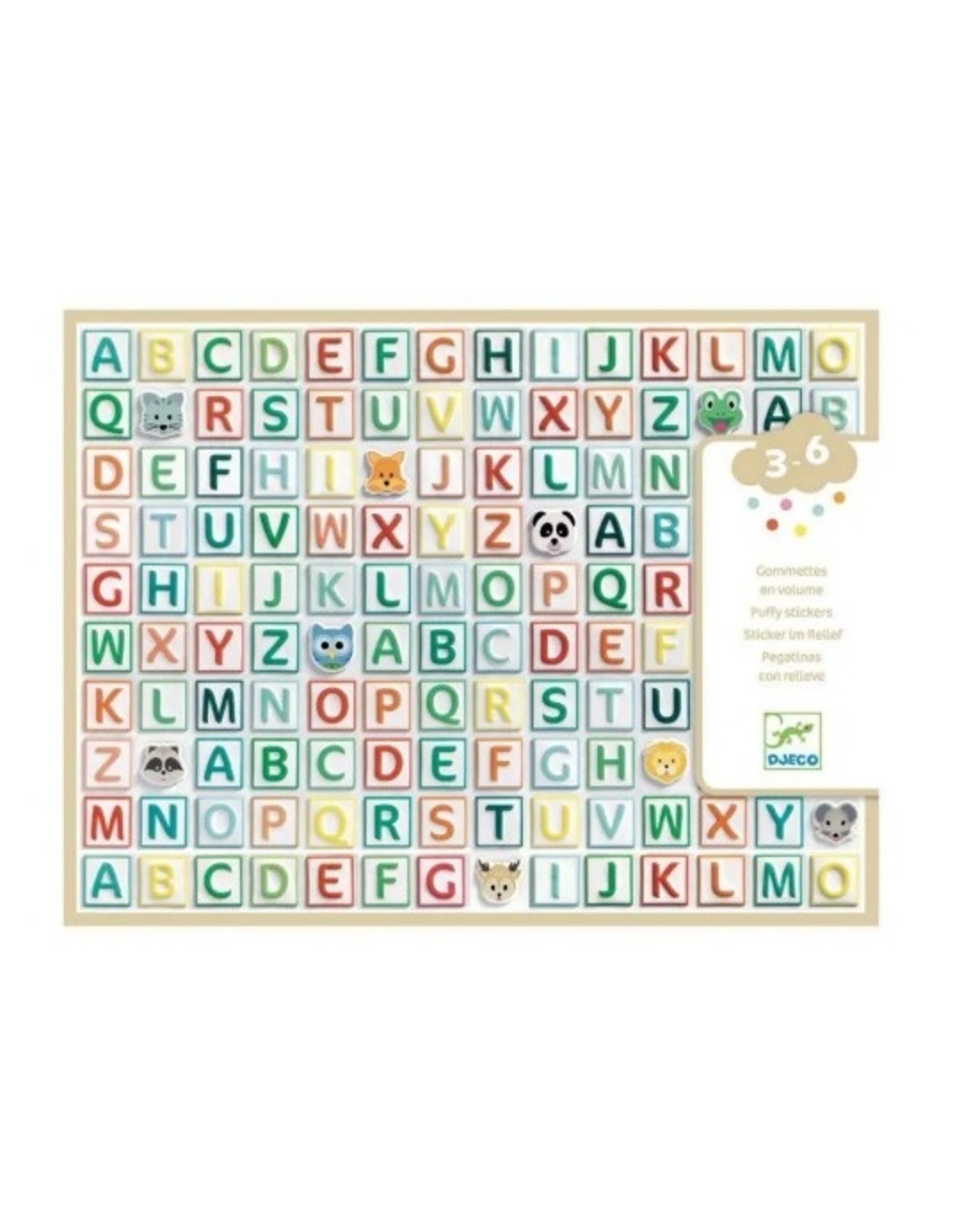 Puffy Alphabet Block Stickers PLAYNOW!