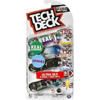 Tech Deck, Ultra DLX Fingerboard 4-Pack (Styles Ma