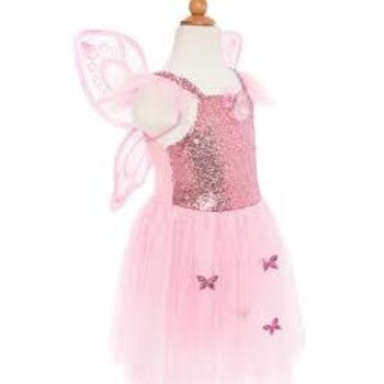 Great Pretenders Pink Sequins Butterfly Dress & Wings, Size 5-7