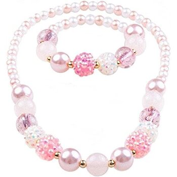 Great Pretenders Pearly Pink Bracelet & Necklace Set