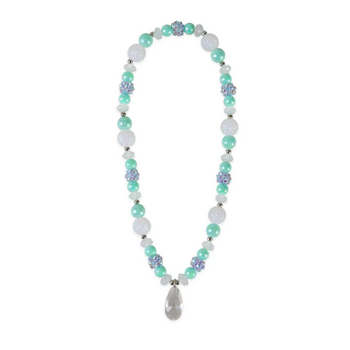 Great Pretenders Frozen Crystal Necklace, Teal/White