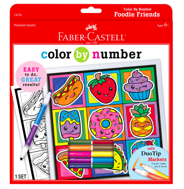 Faber-Castell Color By Number Foodie Friends
