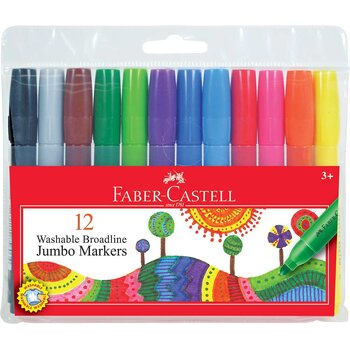 Faber-Castell 12ct Broadline Jumbo Markers