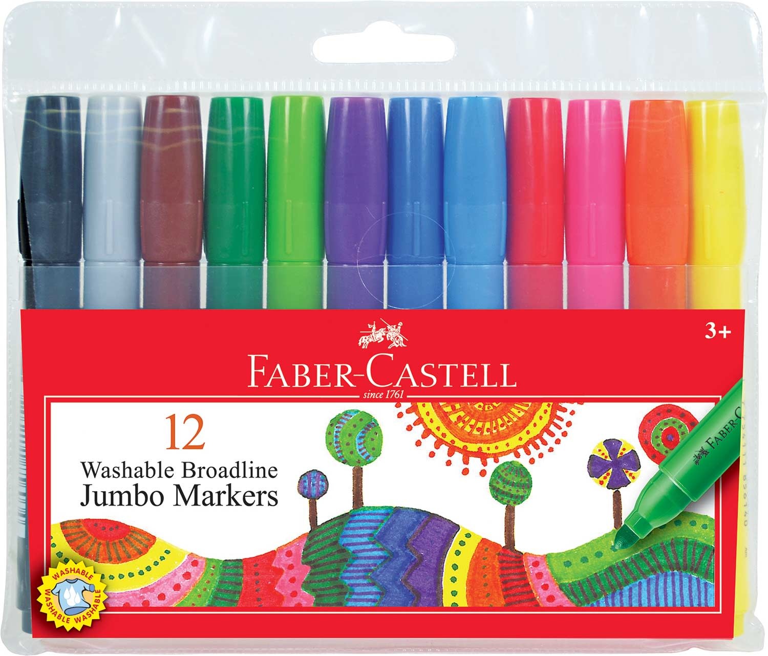 Faber-Castell 12ct Broadline Jumbo Markers