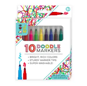 Bright Stripes JR 10 Super Washable Doodle Markers