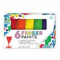 Bright Stripes JR 6 Washable Fingerpaints