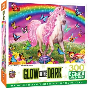 MasterPieces Glow in the Dark - Rainbow World 300pc EzGrip Puzzle