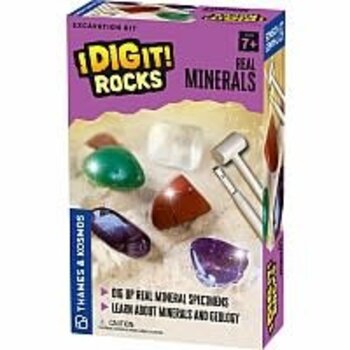 Thames and Kosmos I Dig It! Rocks Real Minerals Excavation Kit