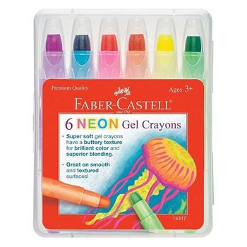 Faber-Castell 6 ct Neon Gel Crayons