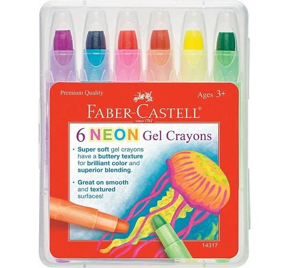 Faber-Castell 6 ct Neon Gel Crayons