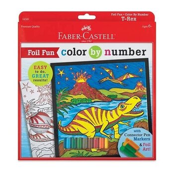 Faber-Castell Color By Number T-Rex Foil Fun