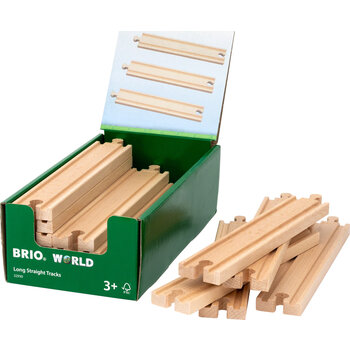 BRIO Long Straight Tracks (18 units in PDQ)