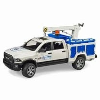 Bruder RAM Service Truck w/Crane +Rotating Beacon Light