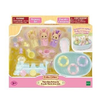 Calico Critters Triplets Baby Bathtime Set