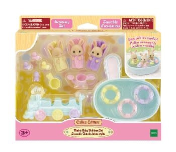 Calico Critters Triplets Baby Bathtime Set