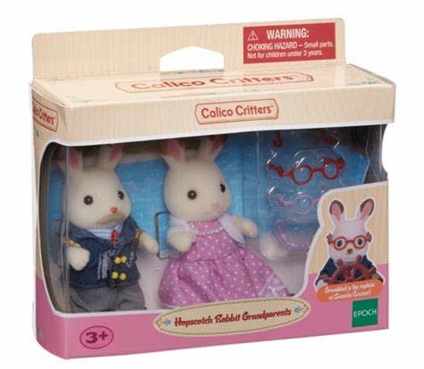 Calico Critters Chocolate Rabbit Grandparents