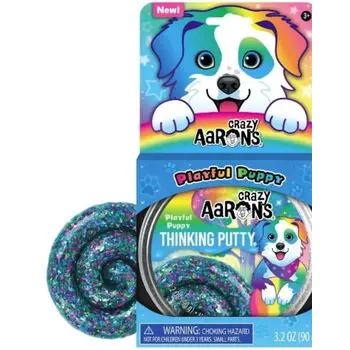 Crazy Aaron Playful Puppy Thinking Putty 4" Tin