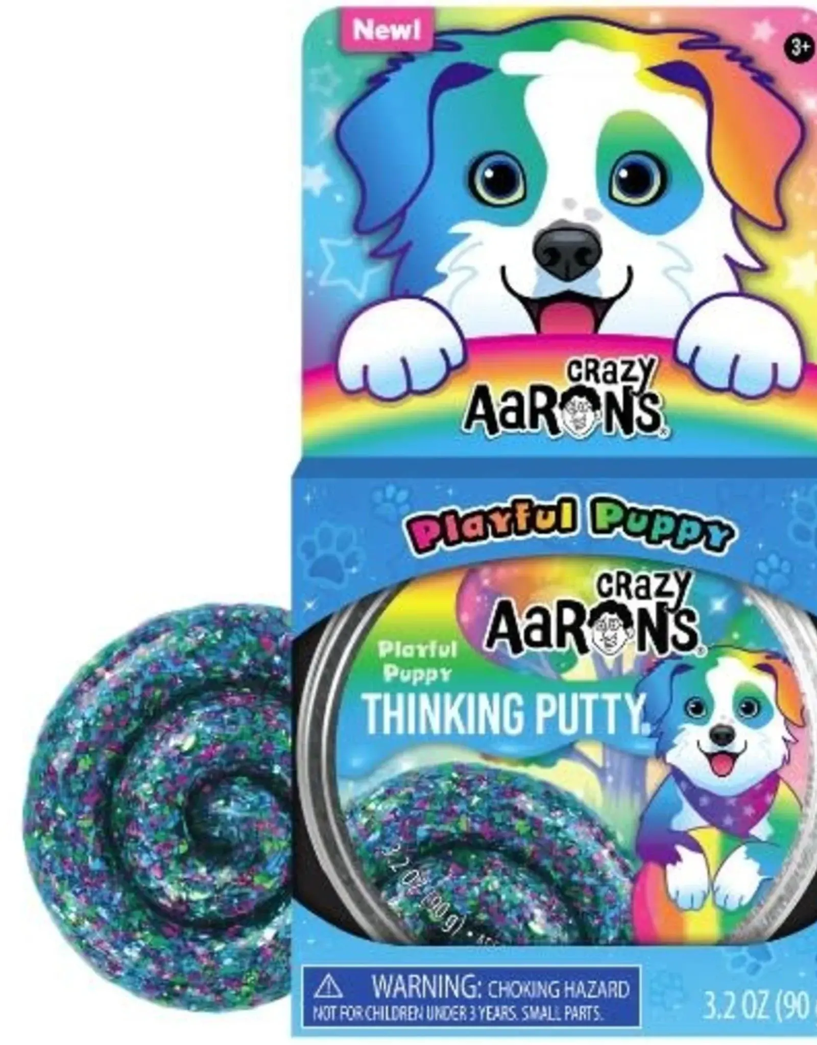 Crazy Aaron Playful Puppy Thinking Putty 4" Tin