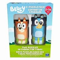 Bluey, 36 Piece Jigsaw Puzzle Two Pack Toy Gift Set with Easy to Store Tube Packaging