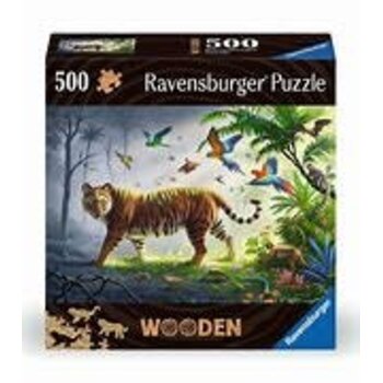 Ravensburger WOOD Jungle Tiger 500 pc Puzzle