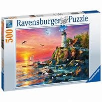 Ravensburger Lighthouse at Sunset 500 pc Puzzle