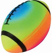 US Toy RAINBOW FOOTBALL/8 IN