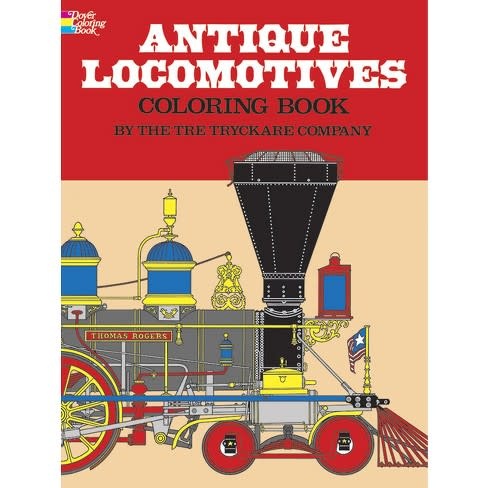 Dover Antique Locomotives Coloring  Book