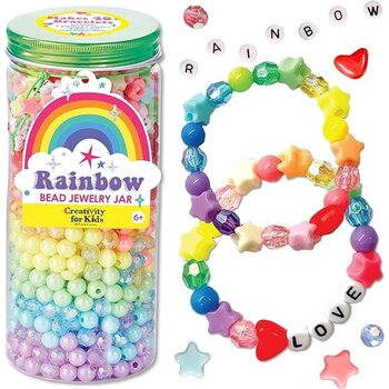 Creativity for Kids Rainbow Bead Jewelry Jar