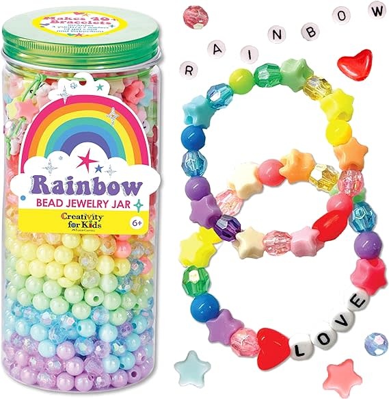 Creativity for Kids Rainbow Bead Jewelry Jar