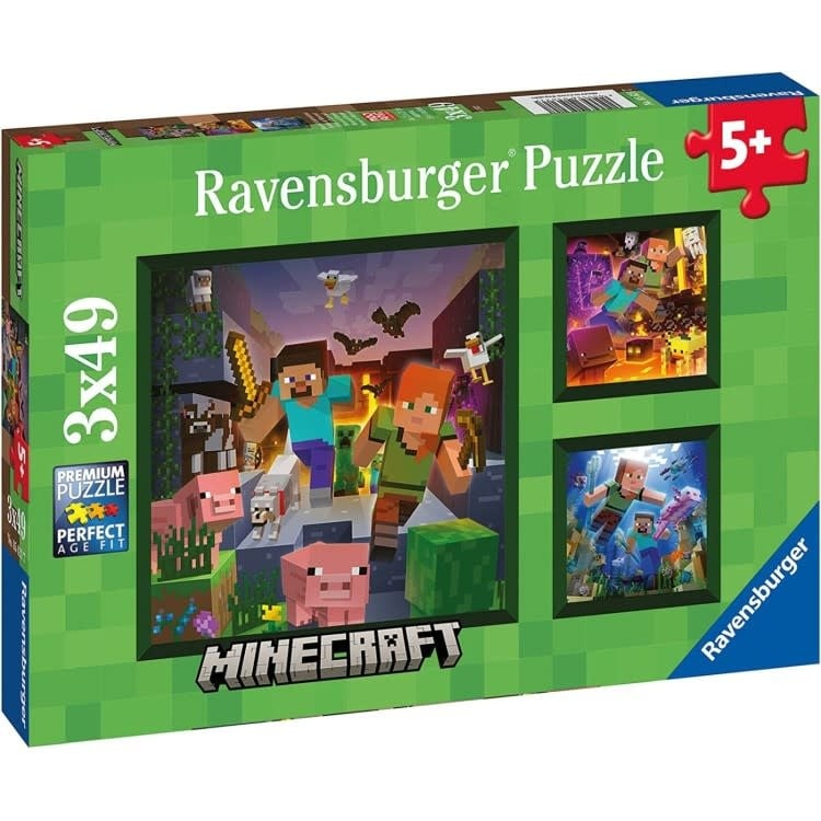 Ravensburger Minecraft Biomes 3 x 49 pc Puzzle