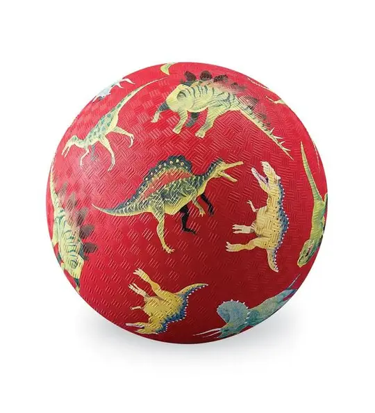 Crocodile Creek 7" Playground Ball / Dinosaurs Red