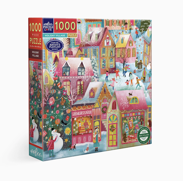 eeBoo Holiday Village 1000 pc Puzzle
