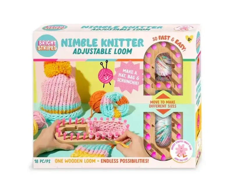 Bright Stripes Nimble Knitter Adjustable Loom