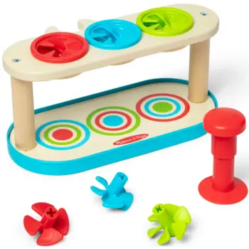 Melissa & Doug Match & Push Spinning Tops