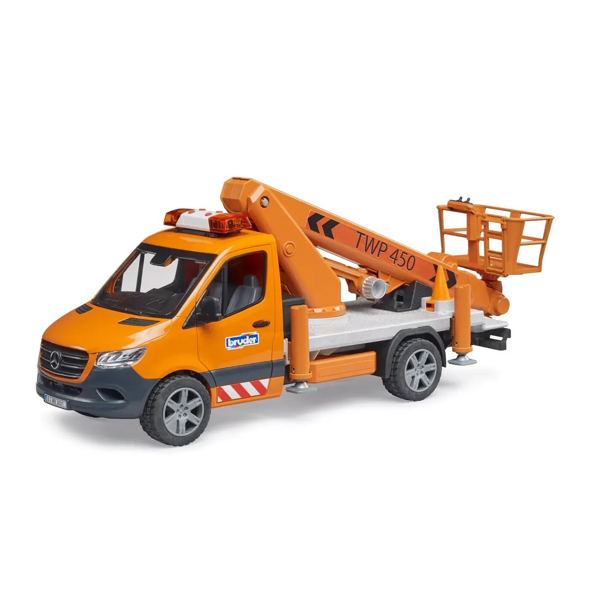 Bruder MB Sprinter Service Truck/Crane Man Basket w L/S Mudle