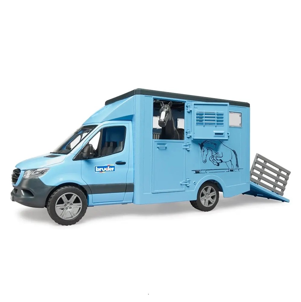 Bruder MB Sprinter  Animal Transporter w/Horse