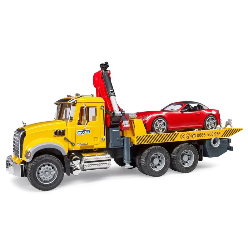 Bruder MACK Granite Tow Truck w/Roadtser