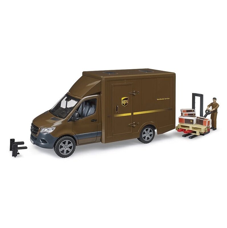 Bruder MB Sprinter UPS w driver and accessories