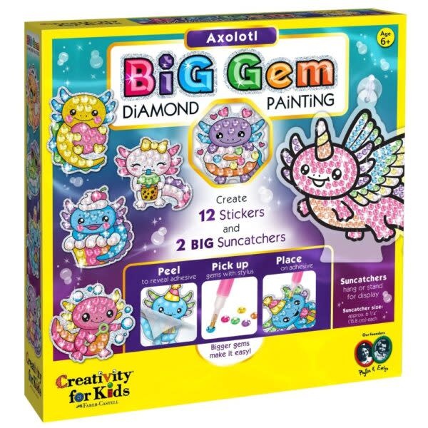 Creativity for Kids Big Gem Diamond Painting  Axolotl