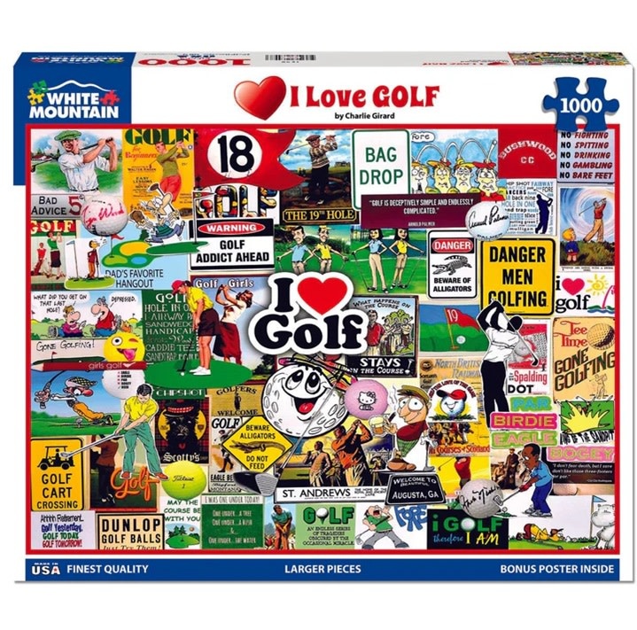 White Mountain Puzzles I Love Golf 1000pc