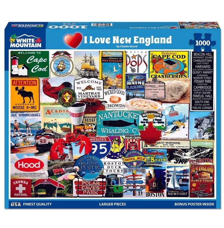 White Mountain Puzzles I Love New England 1000 pc